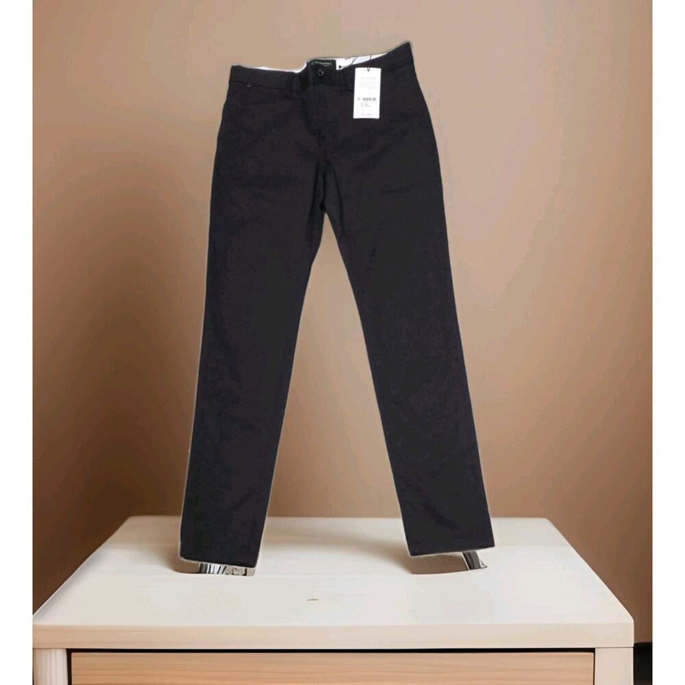 Scotch & Soda Pants Mens Mott Super Slim Fit Stretch Chinos Dark Gray Size 29